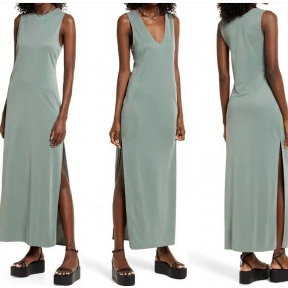 Open Edit Wear Two Ways Sleeveless Maxi Ankle Dress Sz. S - Picture 1 of 5